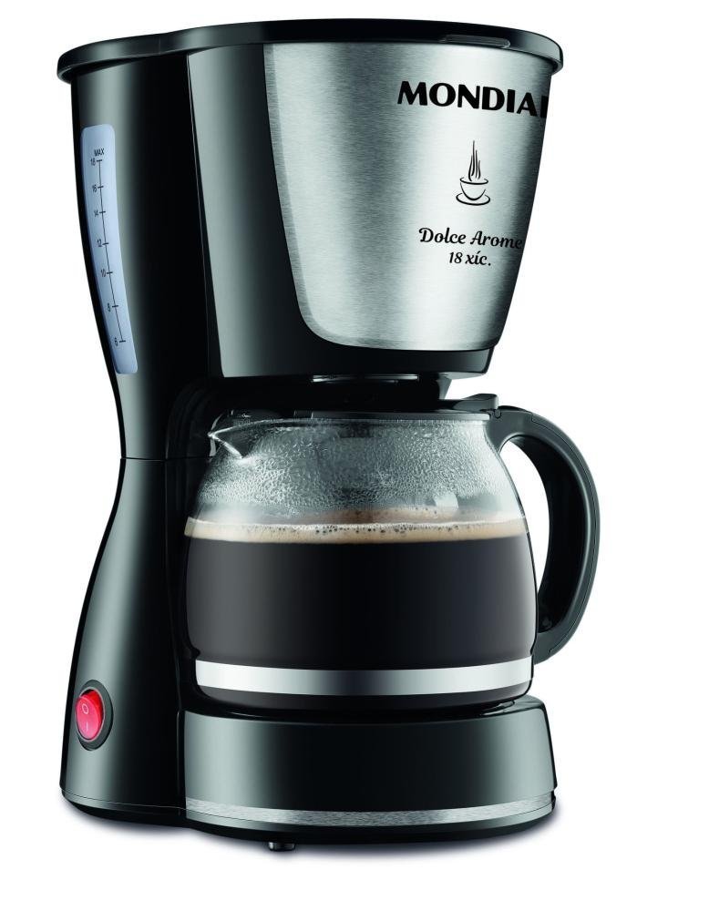 Cafeteira Elétrica Mondial Dolce Arome 18 C-30-18x 550w Preto 220v