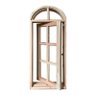 Janela de Madeira Vitro Capelinha Pivotante em Arco Padrão Cedro Batentes de 14 Cm-0.60(l)x1.40(a) - 2