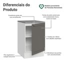 Ver imagem 3 de Balcão de Cozinha 50cm 1 Porta Branco/cinza Vik Madesa