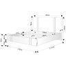 Cama Queen Flutuante com Cabeceira 160cm Lyra S05 Linho Bege - Mpozenato - 4