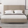 Cama Queen Flutuante com Cabeceira 160cm Lyra S05 Linho Bege - Mpozenato - 6