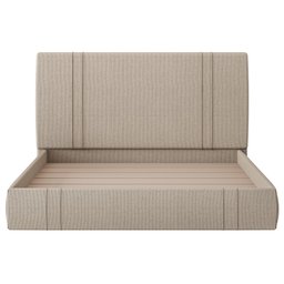 Cama Queen Flutuante com Cabeceira 160cm Lyra S05 Linho Bege - Mpozenato - 5