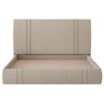 Cama Queen Flutuante com Cabeceira 160cm Lyra S05 Linho Bege - Mpozenato - 5