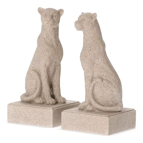 Decoração Escultura Aparador de Livros Leopardo Mart 20177