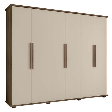 Guarda Roupa Casal 6 Portas 271cm Canada RV Móveis Freijo/Off White