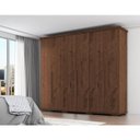 Ver imagem 2 de Guarda Roupa Casal Everest 6 Portas 5 Gavetas Jacarandá Fosco - Zanzini