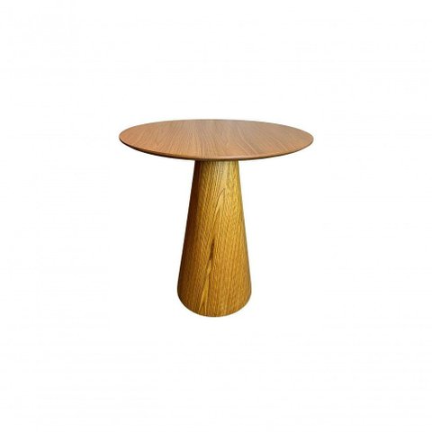 Mesa De Jantar Cone 60 Cm Base Madeira Freijó Tampo Freijó Cor Marrom
