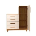 Ver imagem 5 de Comoda Off White Quarto Casal Sapateira Grande com 4 Gavetas Reforçadas Versátil Bege