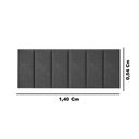 Ver imagem 3 de Cabeceira Painel Riscada Estofada para Cama de Casal 1,40 - Cinza Grafite