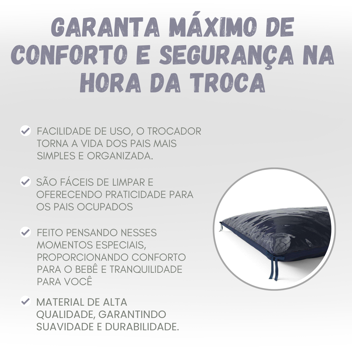 Trocador de Cômoda Plastificado Impermeável Marinho - 4