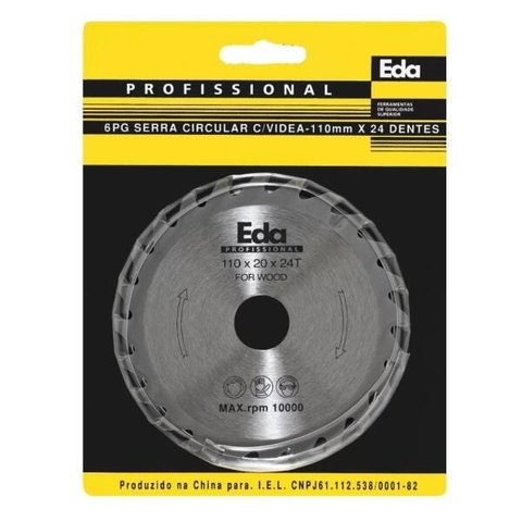 Serra Circular Videa Madeira 4.3/8" x 24 Dentes - Eda