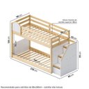 Ver imagem 3 de Guarda-Roupa Modulado Wave e Beliche Montessoriano New Garden Casatema MadeiraOriginals Branco/Marrom