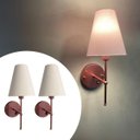 Ver imagem 1 de Kit 2 Arandelas de Parede Clássica com Interruptor e Cúpula Preto Ref 05 Decoração Casa Sala Quarto