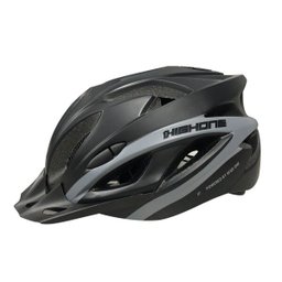 Capacete Led Bike MTB Preto Cinza Win High One Regulagem Sinalizador - M - 1