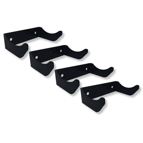 Kit 4 Suportes Adega Suspensa Aço Reforçado Design Moderno Porta Garrafa de Vinho Preto
