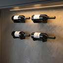 Ver imagem 4 de Kit 4 Suportes Adega Suspensa Aço Reforçado Design Moderno Porta Garrafa de Vinho Preto