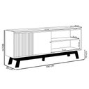 Ver imagem 4 de Rack Bancada Decorativo Audrey Mdp/mdf Tv até 65 Polegadas Nature/off White G77 - Gran Belo