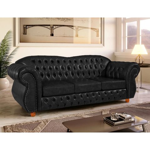 Namoradeira Merlô Chest 3 Lug Courano Preto