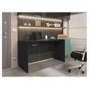 Ver imagem 3 de Mesa para Computador Gávea com Gaveta Preto Trama - Móveis Leão