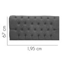 Ver imagem 2 de Painel Estofada Paris 195cm King Size para Cama Box Quarto Linho Cinza - Gat Magazine
