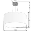 Ver imagem 2 de Pendente Cilíndrico Preto MJ-4303 Para Mesa de Jantar e Estar