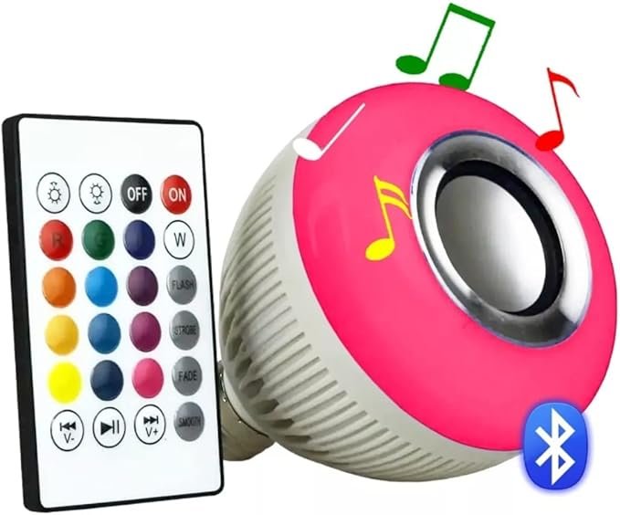 Lâmpada Musical 12w Bluetooth Luz Led Rgb com Controle - 4