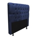 Ver imagem 4 de Kit Cabeceira + Calçadeira Baú Livia Solteiro Estofada MDF-MDP Couro Sintético Azul Marinho Gat