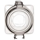 Ver imagem 3 de Pote hermético de vidro com metal preto 10 x 23,5cm