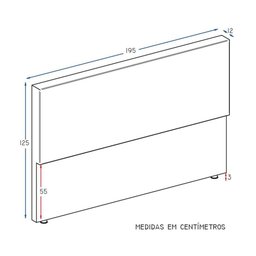 Cabeceira Piave Linho Marrom Super King (12x195x125) - Revestida em Linho - Ortobom - 3 Cabeceira Piave Linho Marrom Super King (12x195x125) - Revestida em Linho - Ortobom - 3