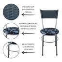 Ver imagem 2 de 2 Cadeiras Cinza para Cozinha Viena:Floral Preto