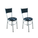 Ver imagem 1 de 2 Cadeiras Cinza para Cozinha Viena:Floral Preto