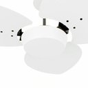 Ver imagem 2 de Ventilador de Teto Com Controle Remoto Natuvent Dahlia No Light 3 Pás Madeira Branco 220v