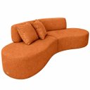 Ver imagem 3 de Sofá Estopar Virginia 2 Metros com Puff Bouclé para Sala