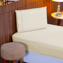 Ver imagem 2 de Kit Roupa de Cama Solteiro 2 Peças 400 Fios Toque Suave Cor:palha
