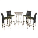 Ver imagem 1 de Mesa Bistro e 4 Banquetas Roma Fendi Corda Náutica 13 Trama Original