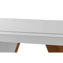 Ver imagem 5 de Mesa para Cozinha Alvorada com Tampo 180x90cm Madeirado Vidro Canto Reto Imbuia Grafite Rufato