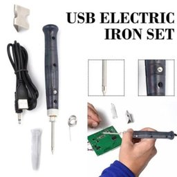 Ferro de Solda Mini USB Portátil Soldador Smd Elétrico Estação com Led e Acessorios - 3 Ferro de Solda Mini USB Portátil Soldador Smd Elétrico Estação com Led e Acessorios - 3