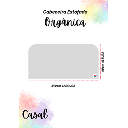 Cabeceira Estofada Casal Orgânica Não É Segredo Linho Cru 140x60 - 4