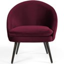 Ver imagem 2 de Poltrona para Sala Rafa Pés Palito Veludo Cabernet - Nexta Casa