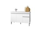 Ver imagem 1 de Balcão Gabinete para Cozinha Tatiane 120cm 3 Portas 1 Gaveta:branco