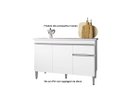 Ver imagem 3 de Balcão Gabinete para Cozinha Tatiane 120cm 3 Portas 1 Gaveta:branco