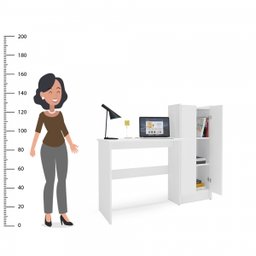 Mesa Manaus 2 Portas Mdp - Branco - 5