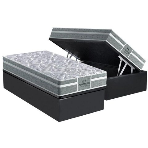 Cama Box Baú Solteiro: Colchão Anatômico Probel D28 / EP Firmepedic ProDormir Advanced Tech1000 Plus
