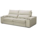 Ver imagem 3 de Sofá 4 Lugares Retrátil e Reclinável 250cm Molas Ensacadas Rafael - Veludo Bege