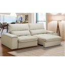 Ver imagem 2 de Sofá 4 Lugares Retrátil e Reclinável 250cm Molas Ensacadas Rafael - Veludo Bege