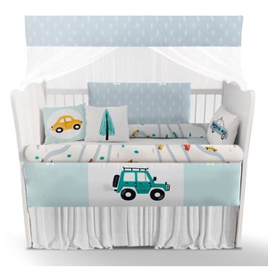 Kit Berço Enxoval de Bebê Carros Coloridos