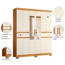 Ver imagem 2 de Armário de Quarto e Prateleiras 10 Portas 2 Gavetas com Espellho