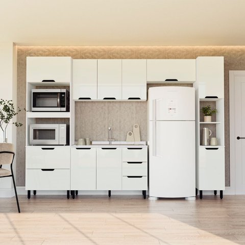 Cozinha Compacta 250056 5 Peças Meena Branco Politorno Móveis
