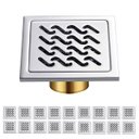 Ver imagem 1 de Ralo Inox 10x10 Kit 18 Uni Banheiro Anti Odor Quintal Seguro Lavanderia Higienico Anti Inseto Resist
