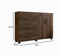 Ver imagem 2 de Cômoda New Triunfo 2 Portas 8 Gavetas Castanho - Benetil